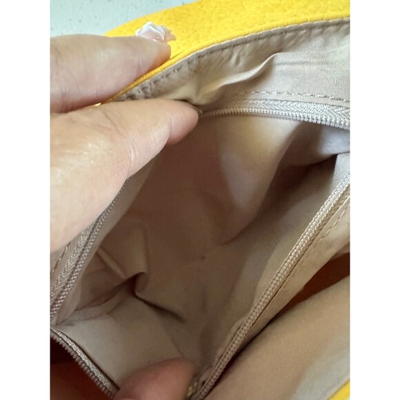 Nine West NWT Archie Yellow Faux Leather Snap Close Partial Chain Crossbody Bag - Picture 5 of 8
